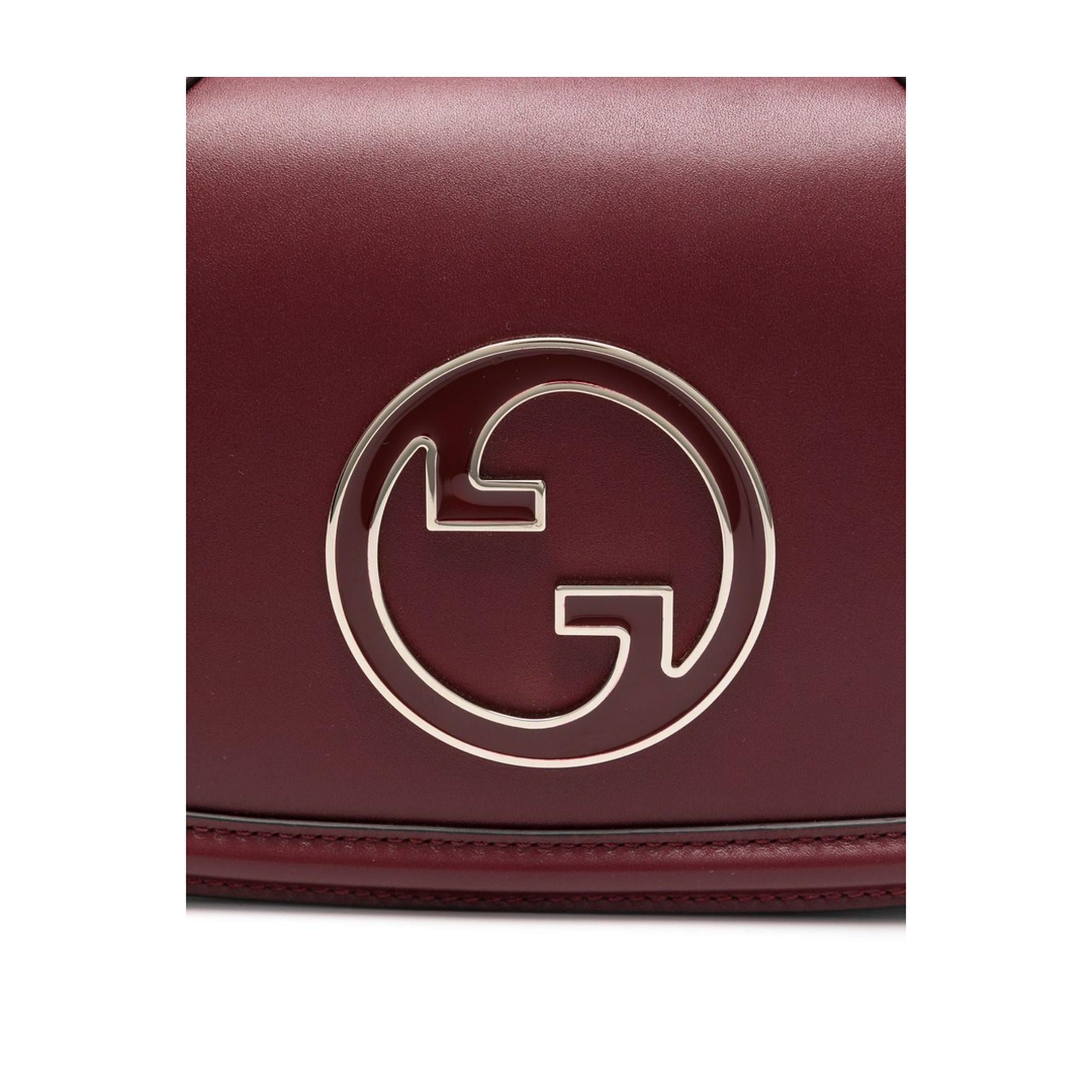 Blondie Medium Leather Shoulder Bag - Burgundy - Image 4