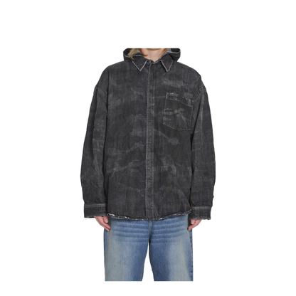 Hooded Denim Parka - Image 1