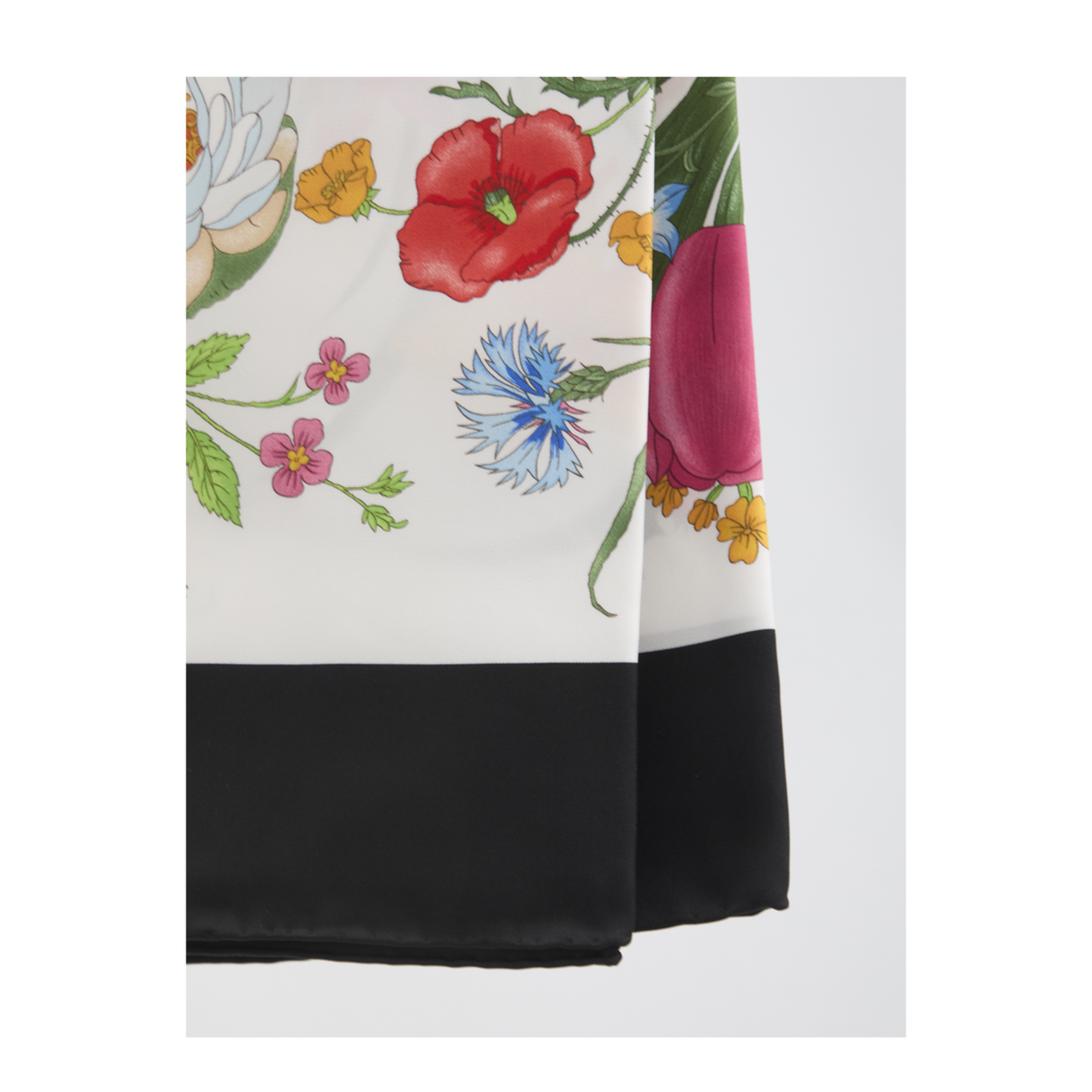 Printed Flora Silk Twill Carré - Image 2