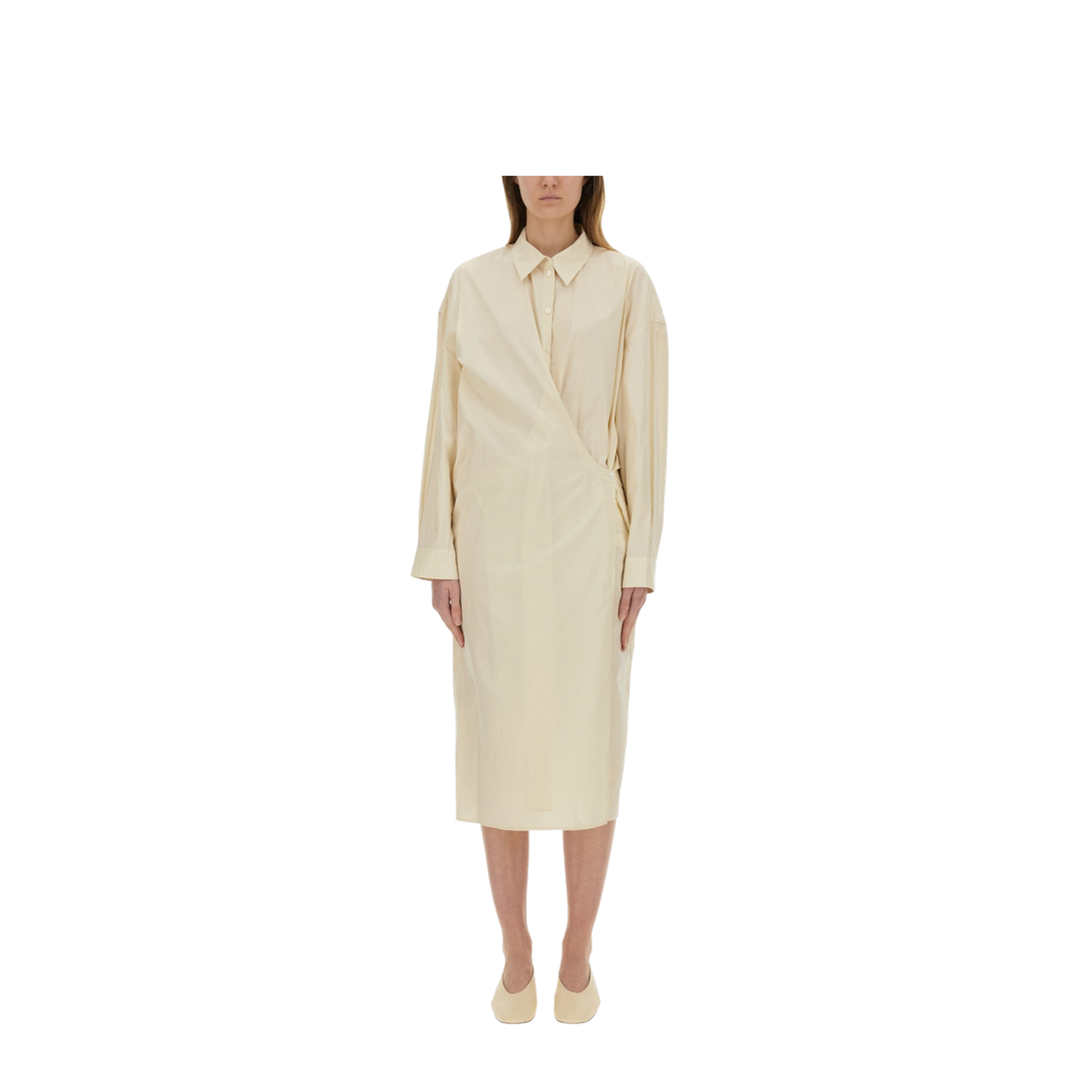 Straight Collar Twisted Dress - Image 1