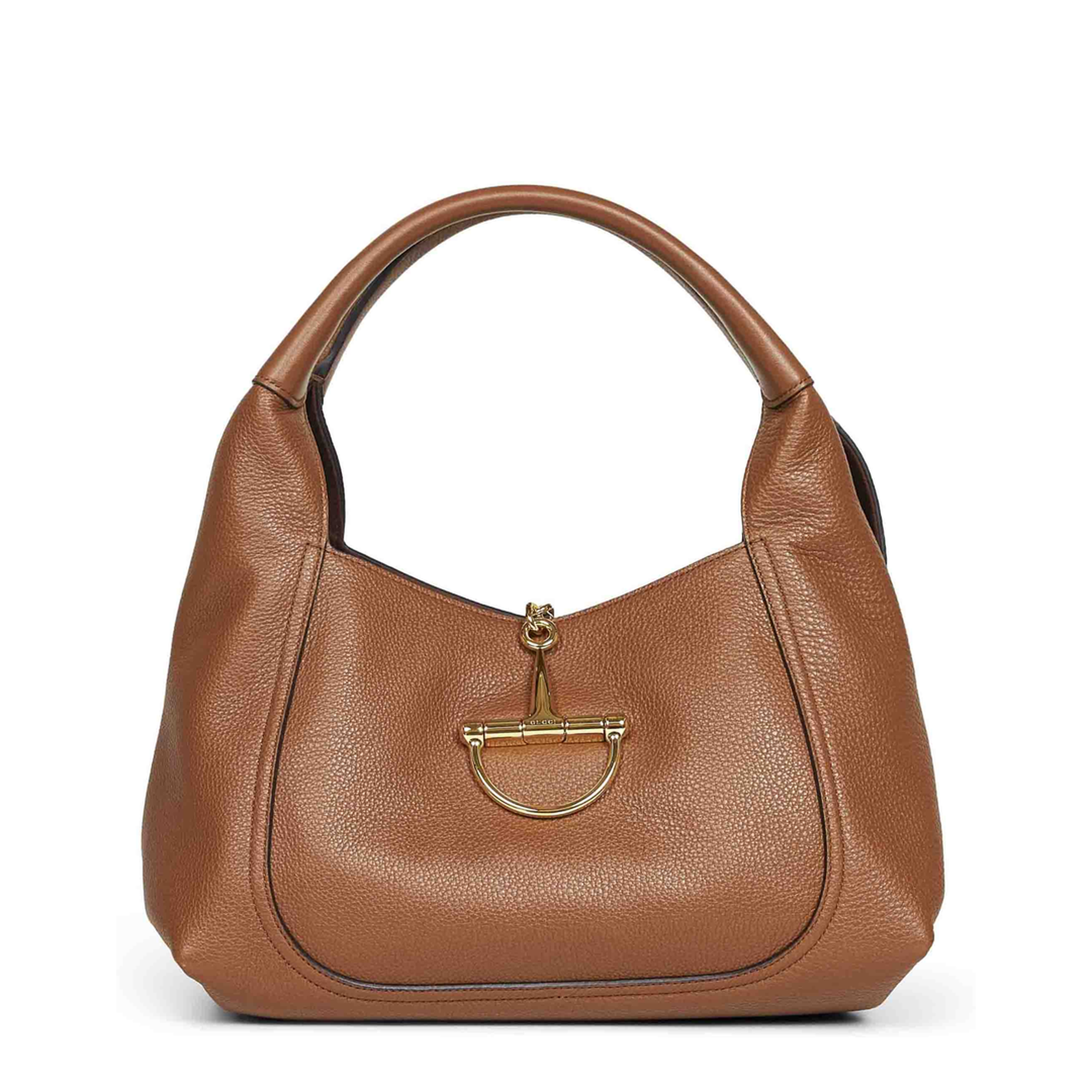 Soft Horsebit Calfskin Shoulder Bag - Sundial - Image 1