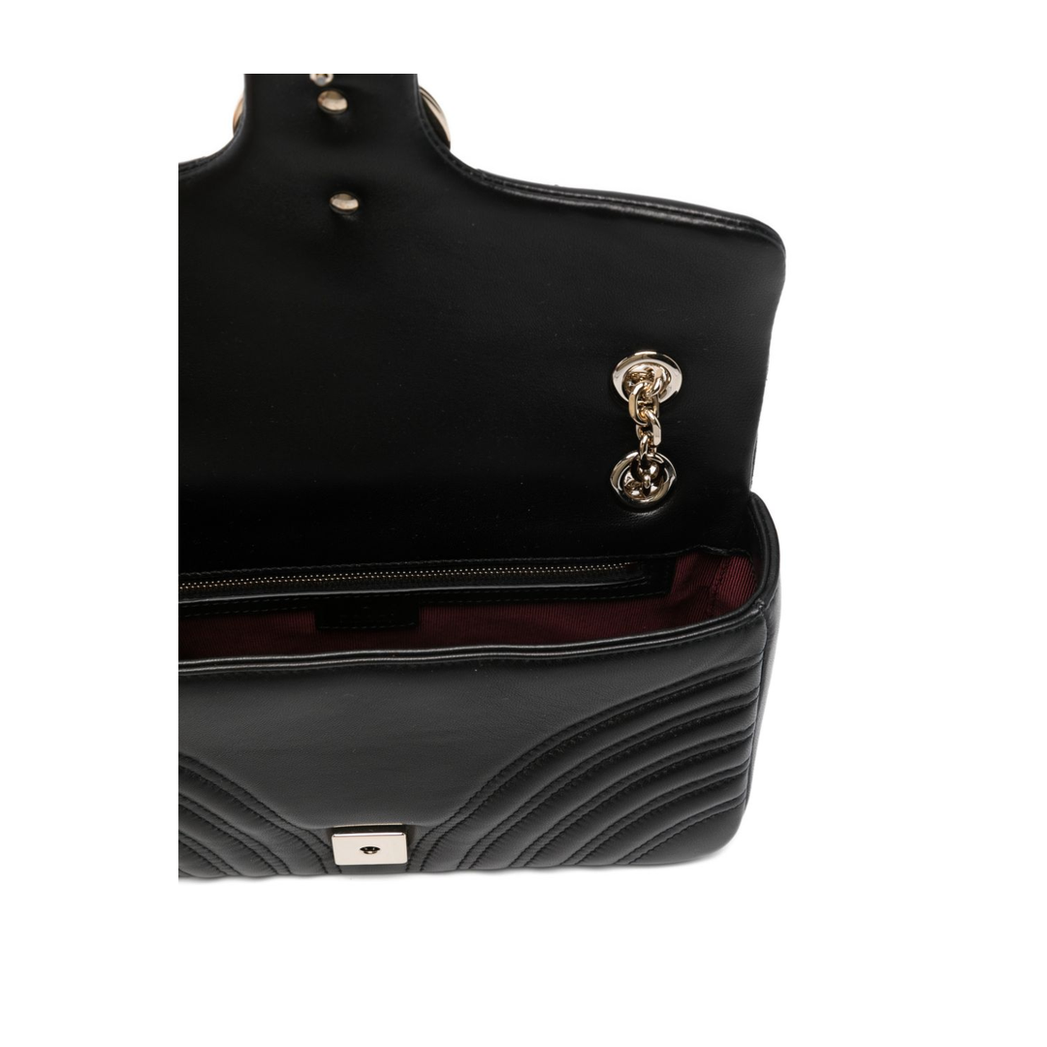 GG Marmont Medium Shoulder Bag - Black - Image 4