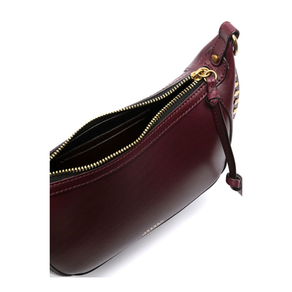 Oskan Moon Calfskin Shoulder Bag - Burgundy - Image 2