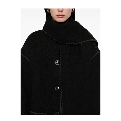 Black Wool Blend Jacket - Image 2