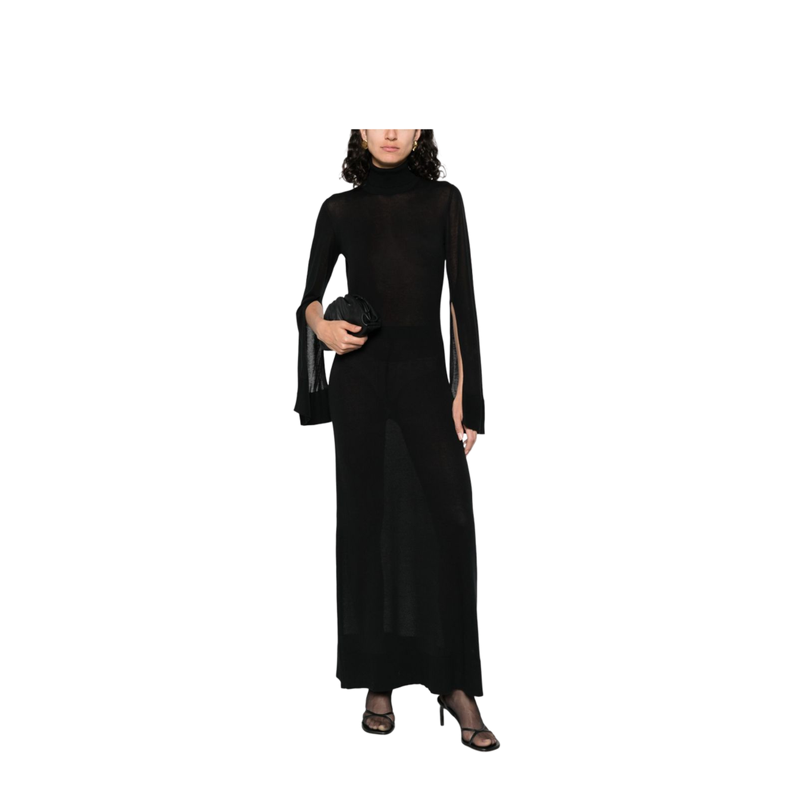 Black Roll Neck Dress - Image 4