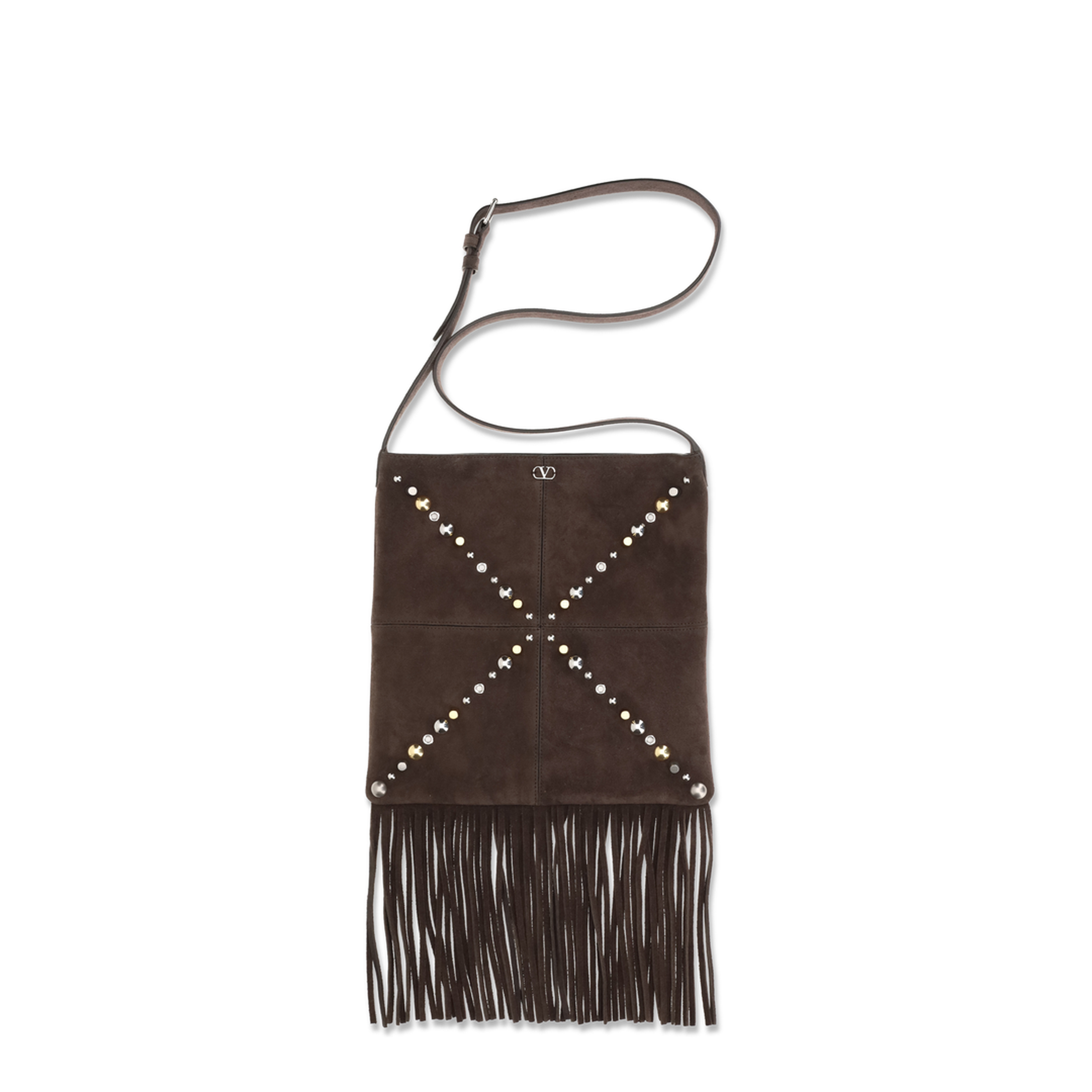 Nellcôte Calf Leather Suede Shoulder Bag - Testa di Moro - Image 1