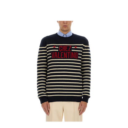 Men's Striped Wool Sweater - Image 1