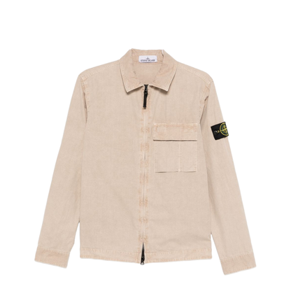 Brushed Organic Cotton Canvas Overshirt - Image 1