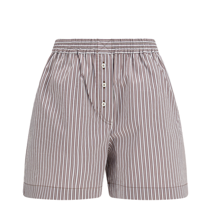 Striped Silk Shorts - Image 1