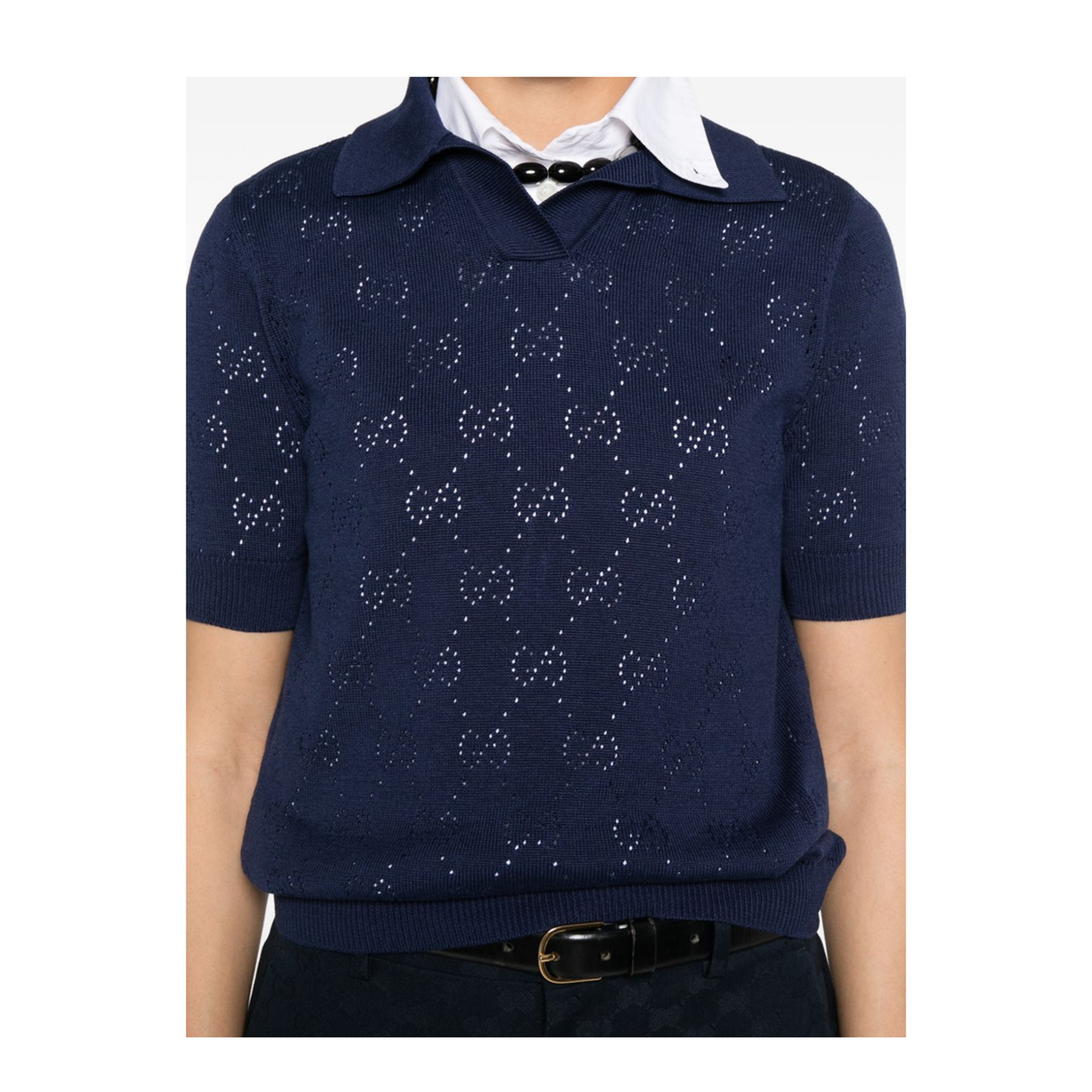 Silk and Cotton Polo Shirt - Image 3