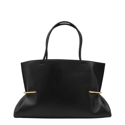 Pinch Nappa Leather Tote - Black - Image 10
