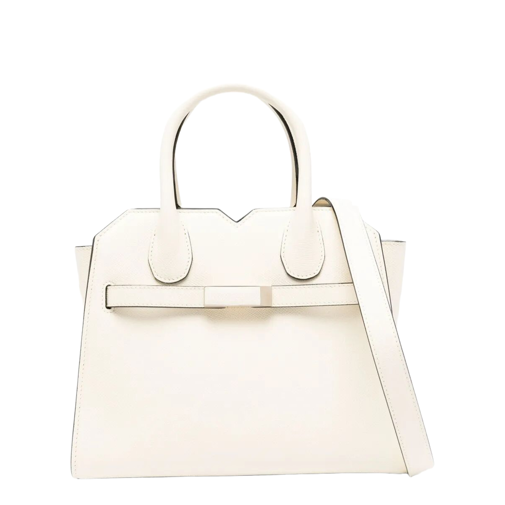 Milano Mini Hand Bag Leather White - Image 1