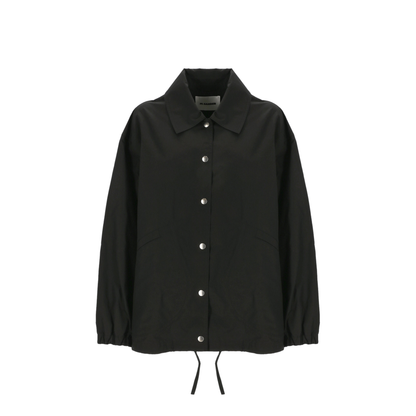 Single-breasted Logo Jacket - Black - Image 1