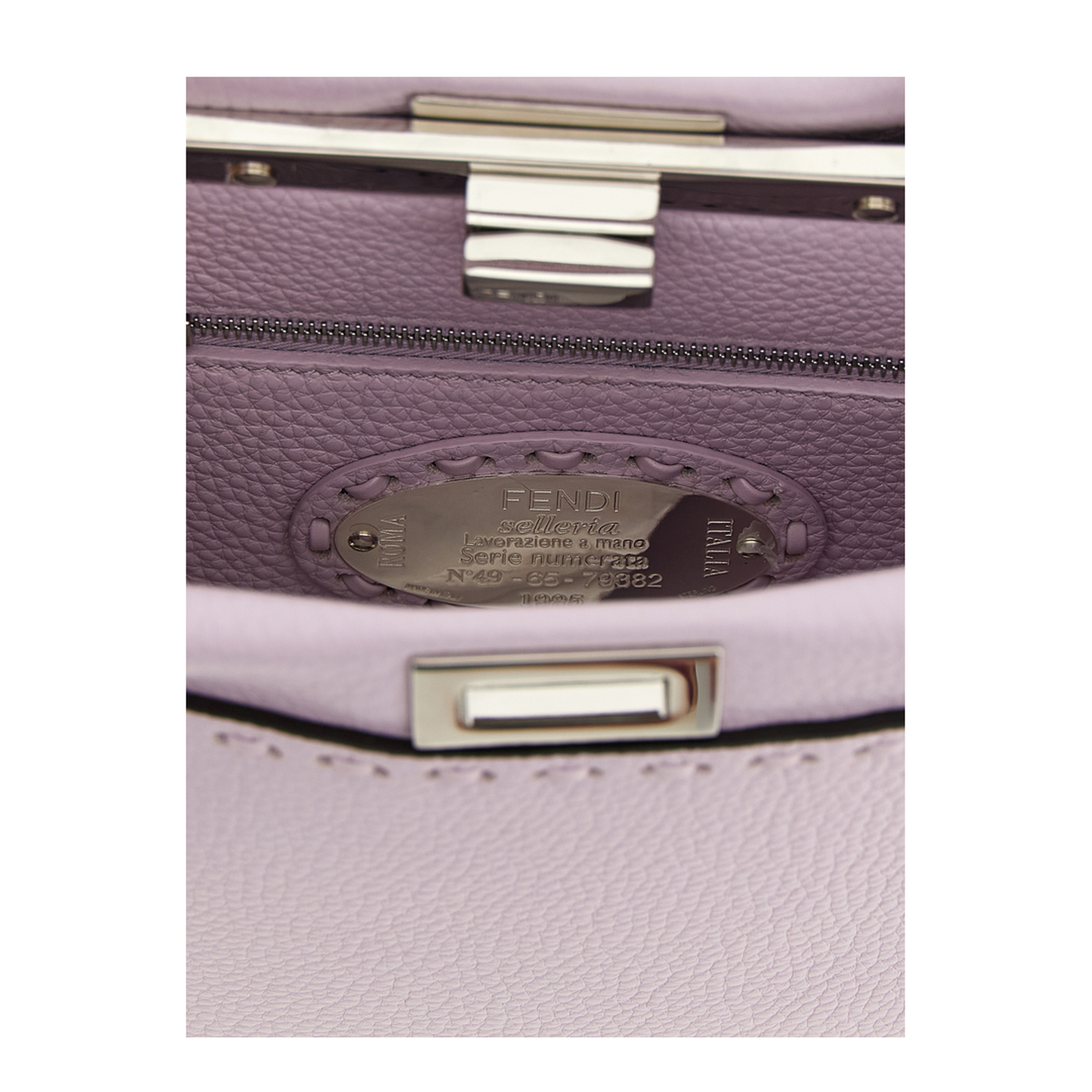 Peekaboo Mini Cuoio Romano Leather Purple - Image 4