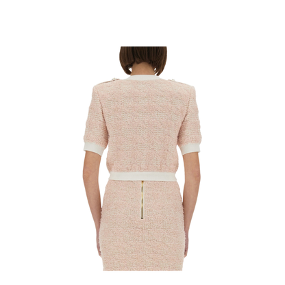 Short-Sleeved Knit Cardigan - Image 3
