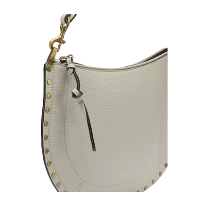 Oskan Soft Zip Medium Calfskin Shoulder Bag - Cream - Image 4