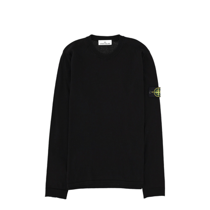 Cotton Sweater with Logo Patch - Image 1