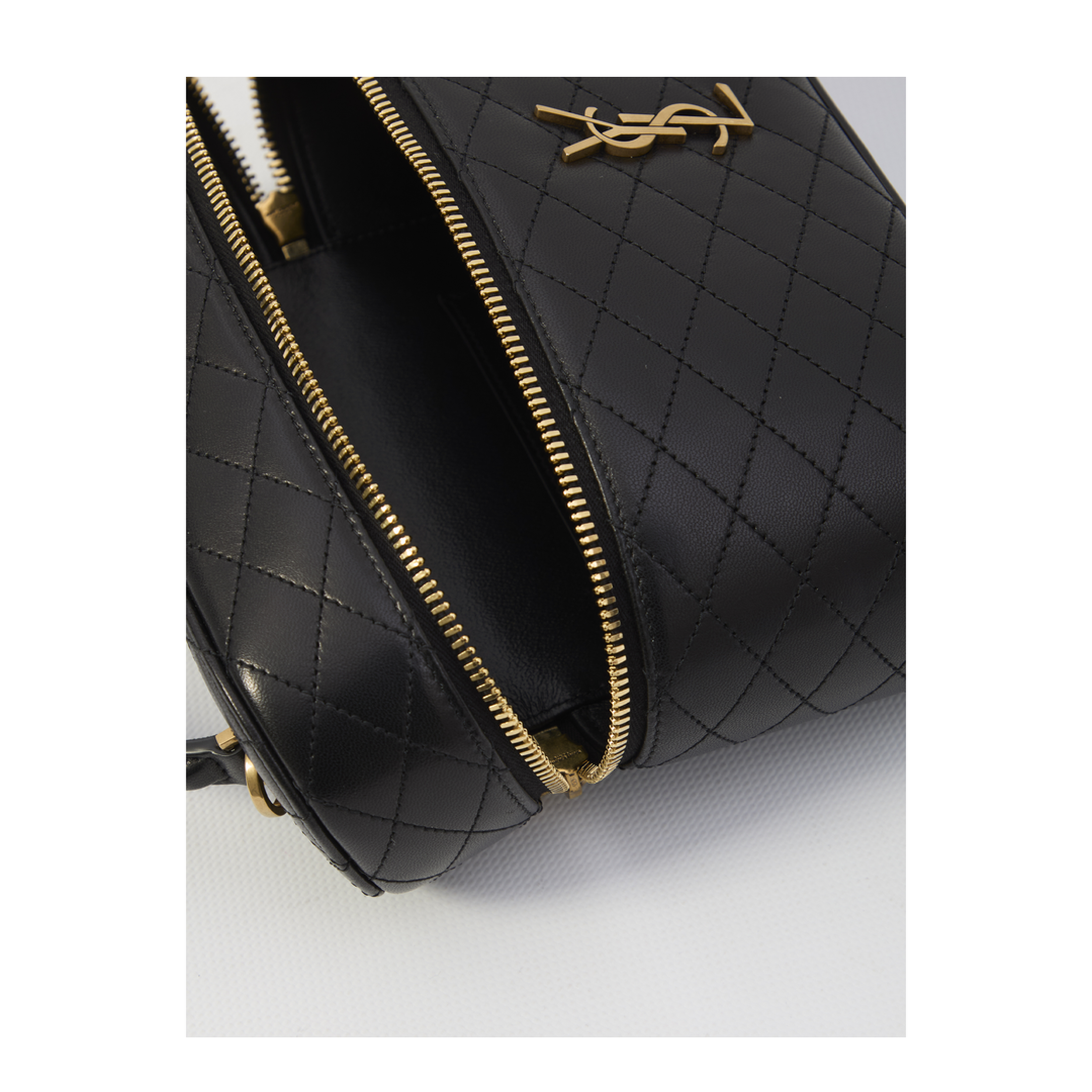 Gaby Large Lambskin Vanity Bag - Black - Image 4