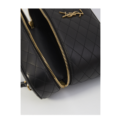 Gaby Large Lambskin Vanity Bag - Black - Image 4