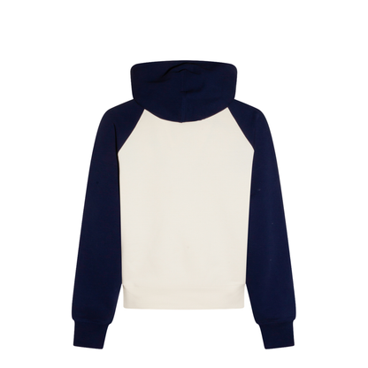 Hoodie in Cream/Blue - Image 3
