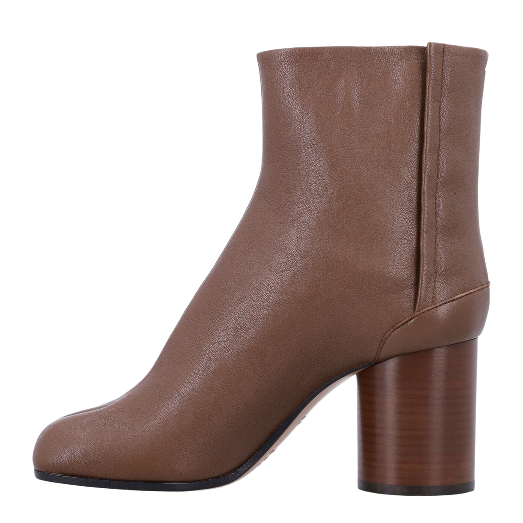 Brown Lambskin Leather Tabi Chelsea Boots - Image 7