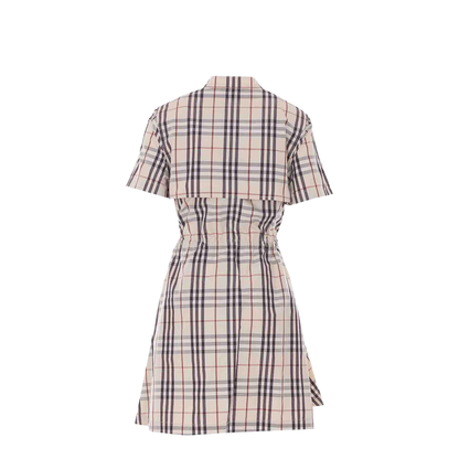 Beige Check Dress - Image 2