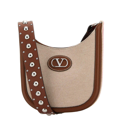 Two-Tone Canvas Vlogo Signature Crossbody Bag - Image 1
