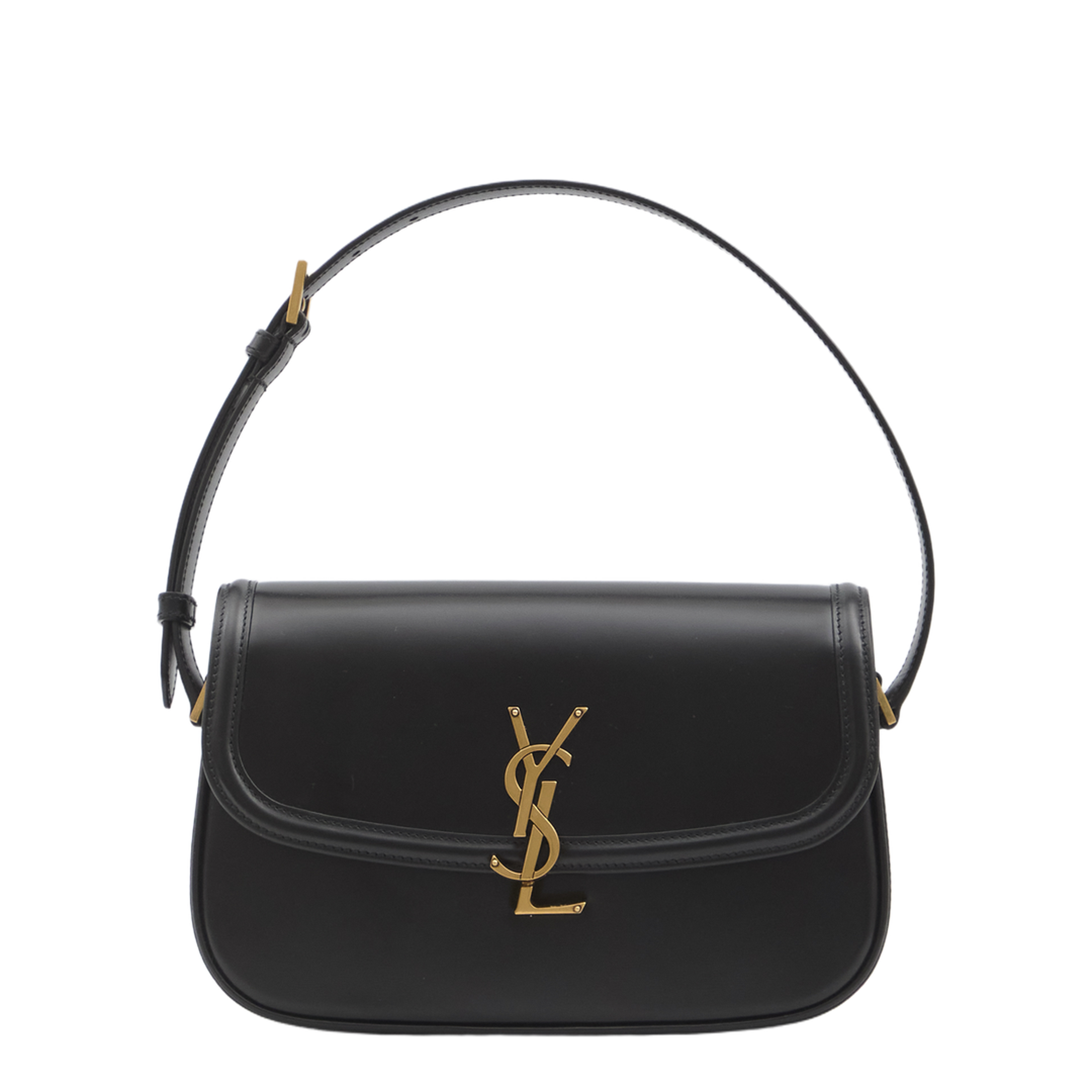 Solferino Medium Leather Shoulder Bag - Black - Image 1