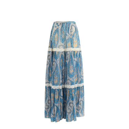 Silk Crepon Maxi Skirt - Image 1
