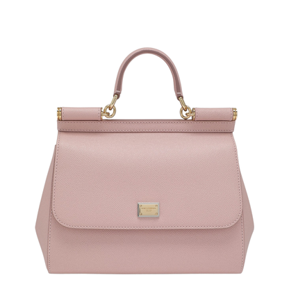 Large Sicily Top-Handle Bag in Pink - Image 1