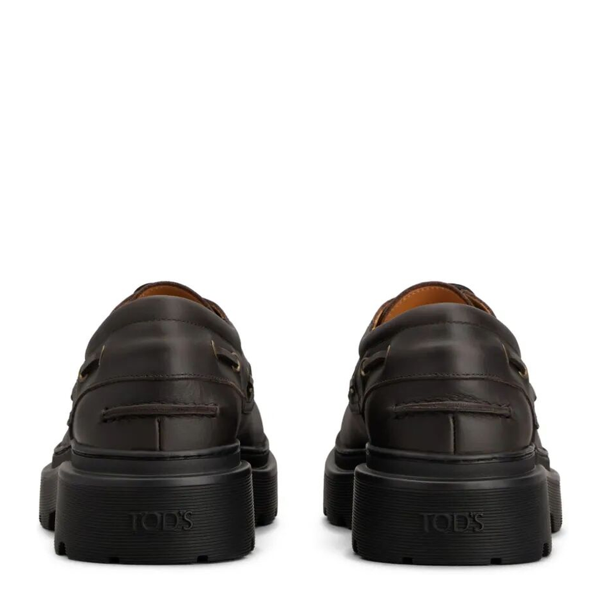 Coffee Brown Front Button Fastening Moc Stitching - Image 3