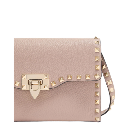 Rockstud Small Garnet Calfskin Crossbody Bag - Image 11