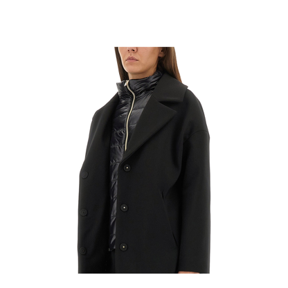 Wool Coat with Technical Bib - Image 4
