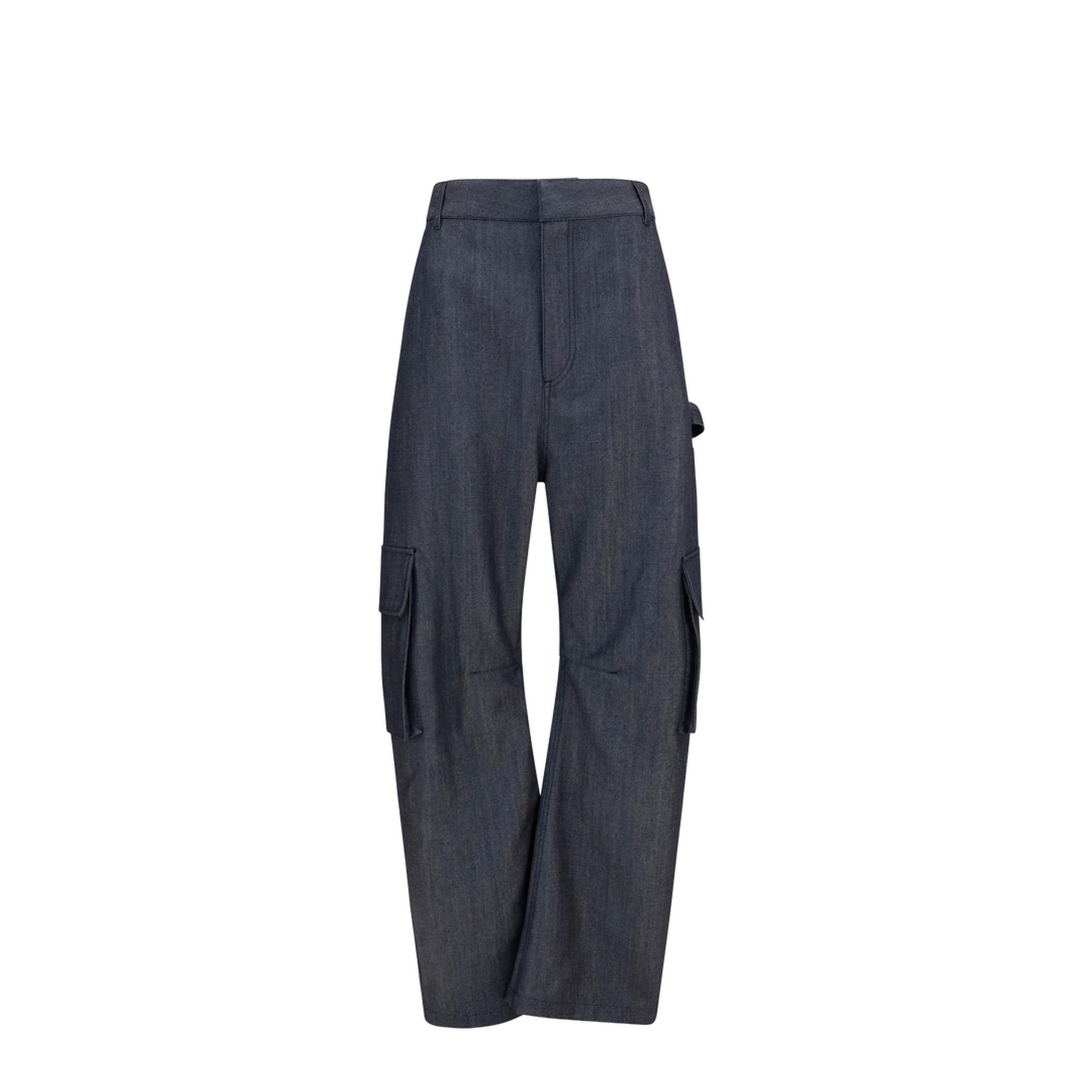 Denim Print Cargo Pants - Image 1