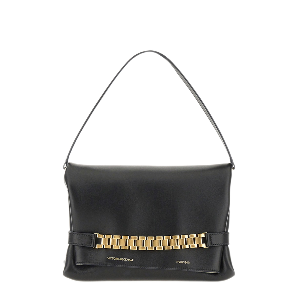 Chain Pouch Nappa Leather Shoulder Bag - Black - Image 1