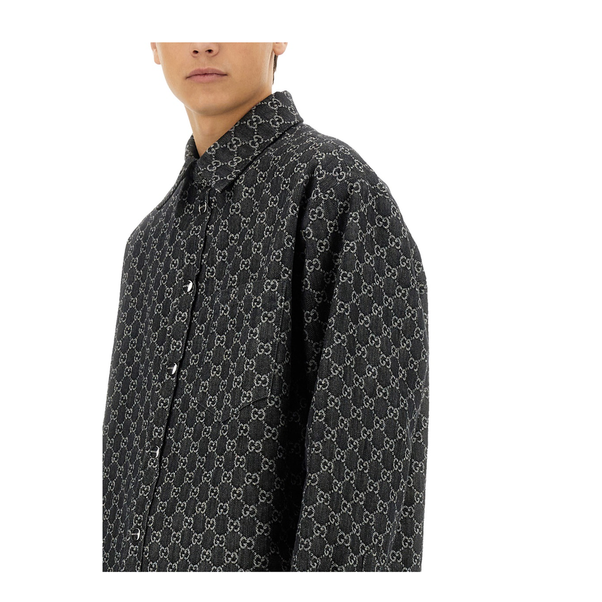 Embroidered Denim Shirt - Image 4