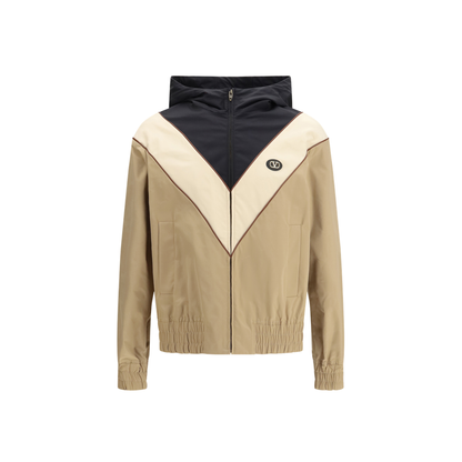 Nylon Hooded Windbreaker Jacket - Image 1