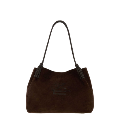 Libra Medium Suede Tote - Brown - Image 1
