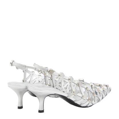Grid Silver Slingback - Image 3