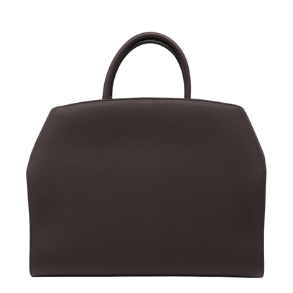 Dark Brown Leather Hug Top Handle Bag - Image 4