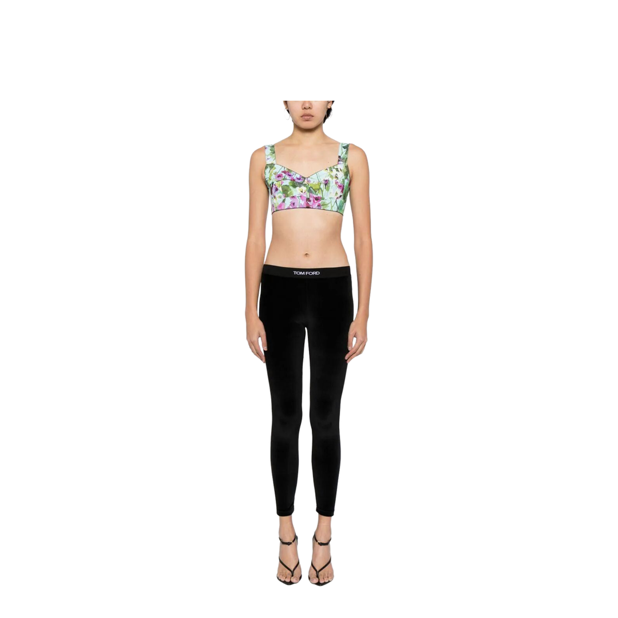 Stretch Lustrous Velour Signature Leggings - Image 3