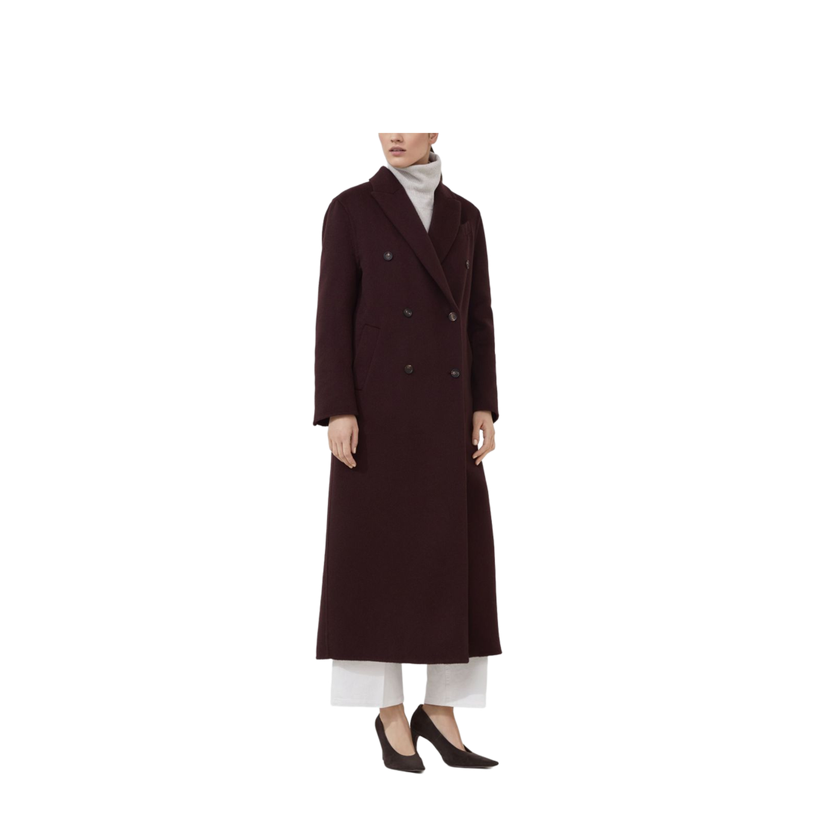 Handcrafted Coat in Burgundy - Image 4