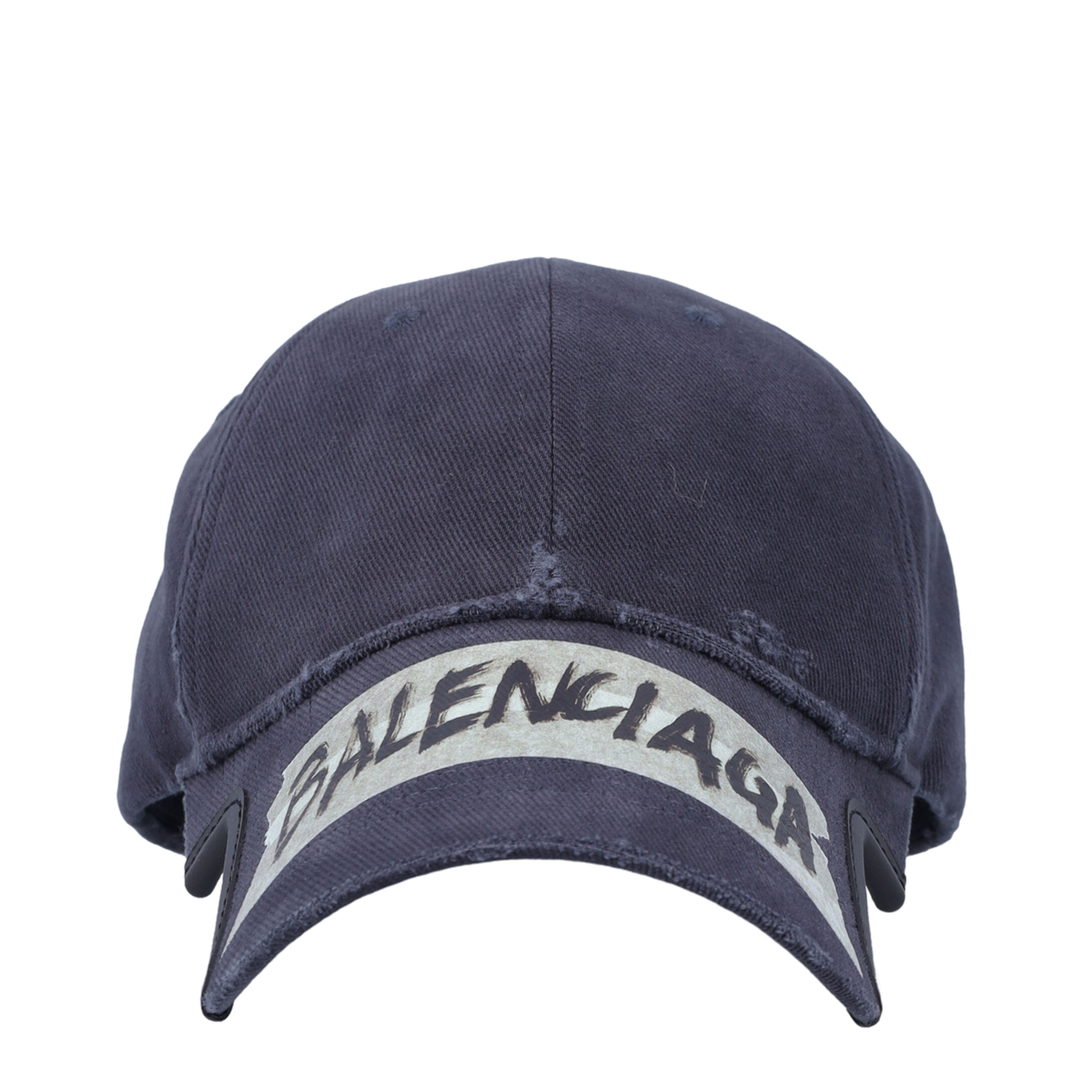 Black Washed-Effect Masking Tape Cap - Image 1