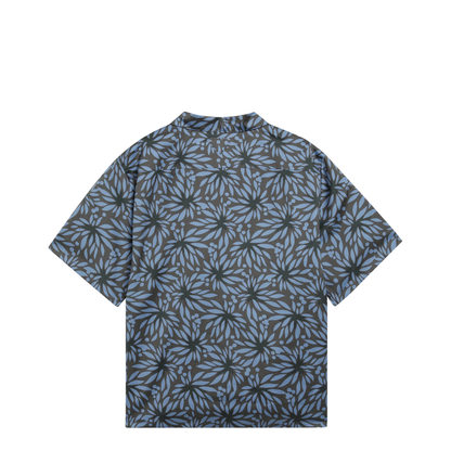 Hematite/Black Floral Print Bowling Shirt - Image 2