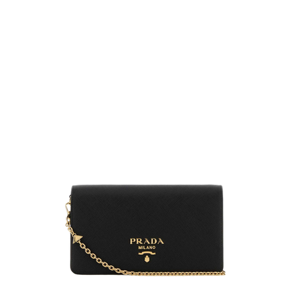 Mini Leather Shoulder Bag - Black - Image 1