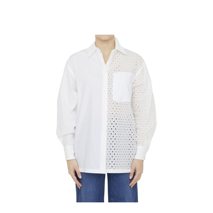Broderie Anglaise Cotton Shirt - Image 1