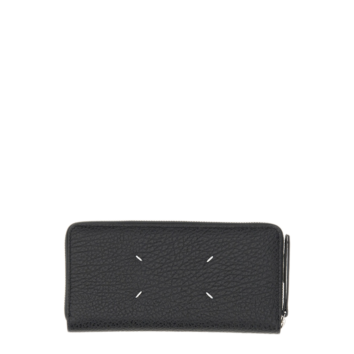 Four Stitches Calfskin Zip-Around Wallet - Black (Negro) - Image 4