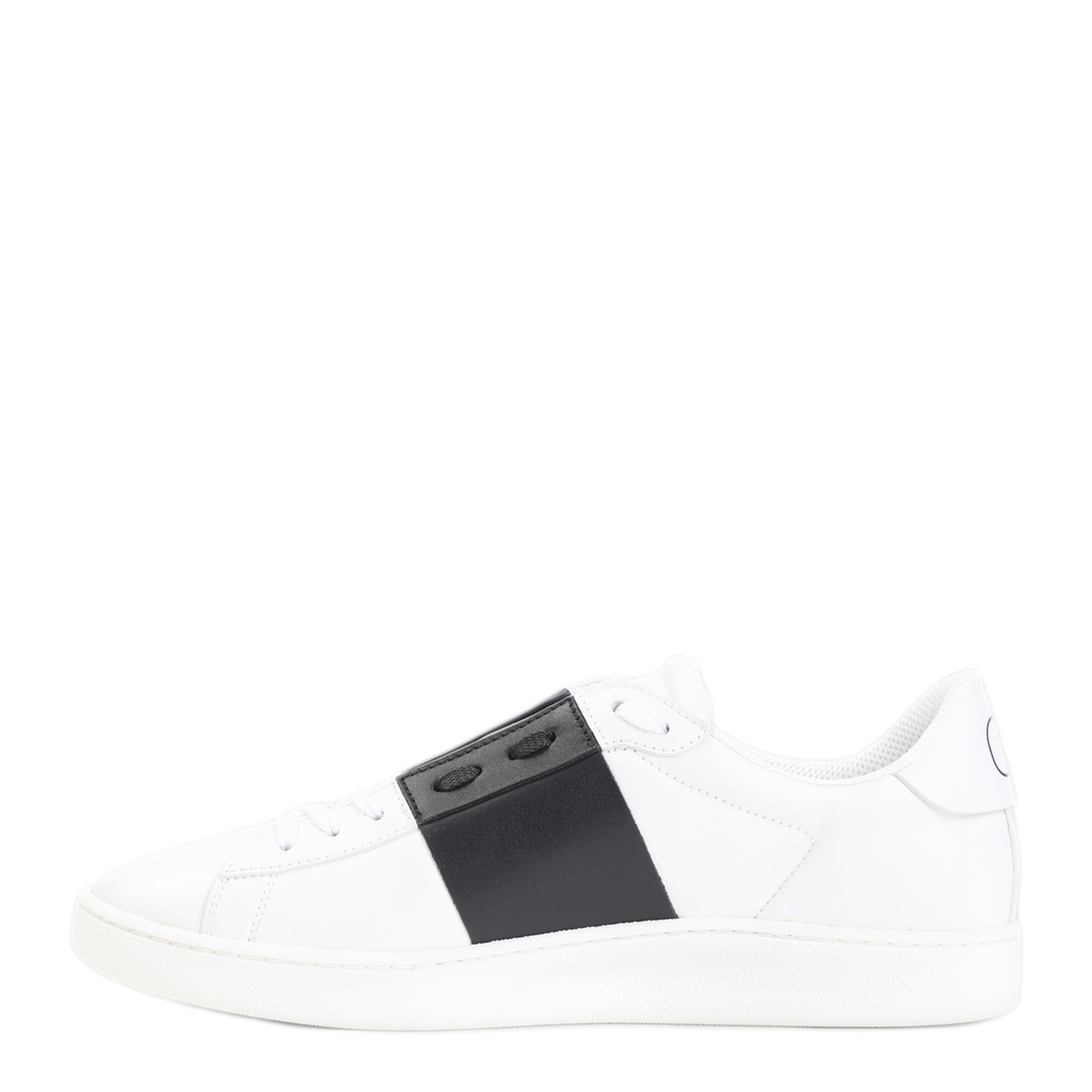 Open Royco Nappa Calfskin Sneakers In White/Black - Image 4