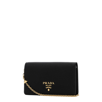 Mini Leather Shoulder Bag - Black - Image 2