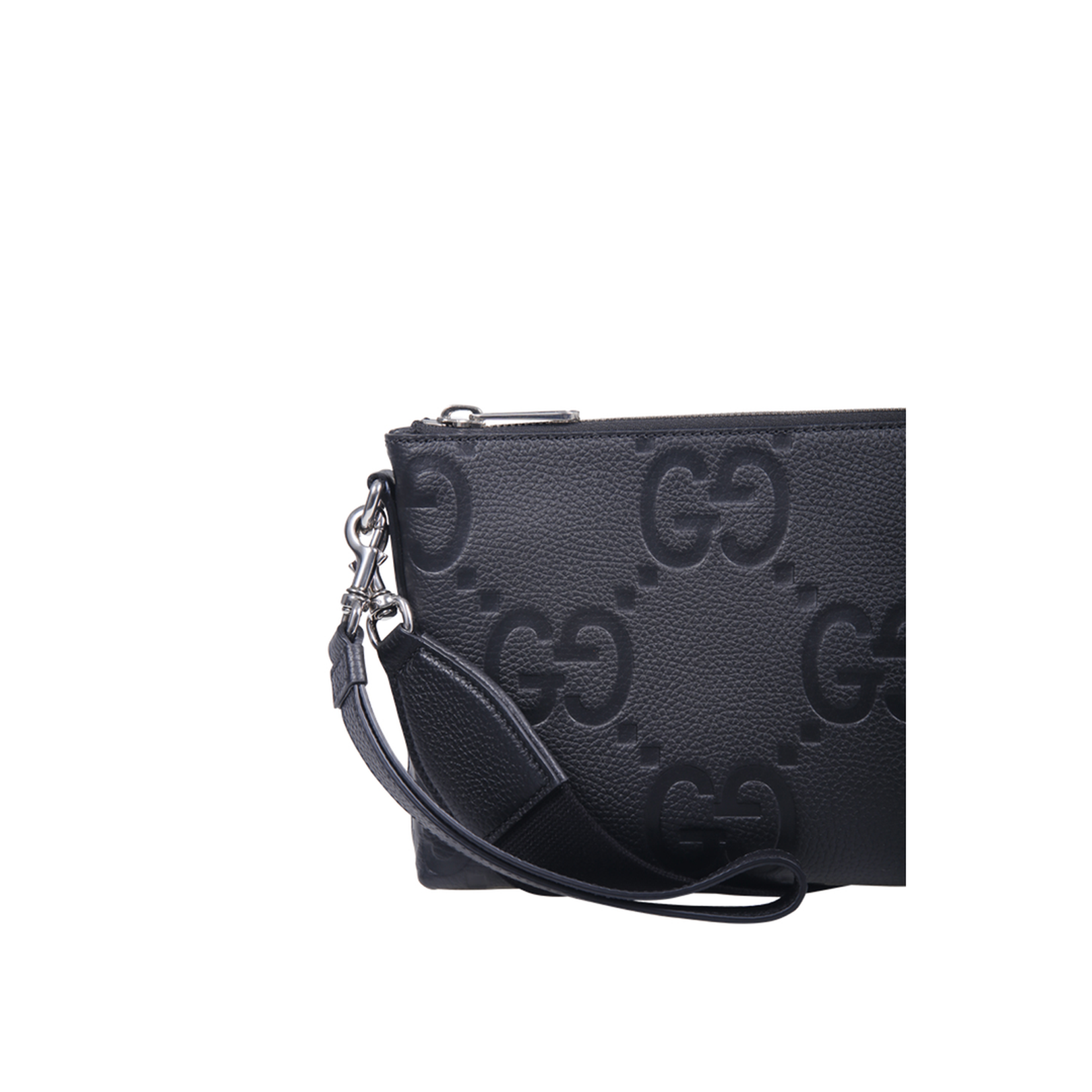 GG Jumbo Small Leather Crossbody Bag - Gray - Image 4